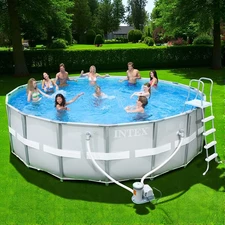 Каркасный бассейн Intex 28328, 488 х 122 см., хлоргенератор с ионизатором